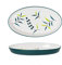 Piatto Dessert Piatto da pranzo in ceramica con motivi floreali, grande piastra di pesce ovale, dessert personalizzato, piastra di snack, microonde e forno al sicuro. Snack Insalat Piatto
