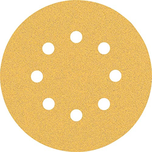 Bosch 5x EXPERT C470 Schleifblatt mit 8 Löchern (für Farbe auf Holz, Hartholz, Ø 125 mm, Körnung 80, Professional Zubehör Exzenterschleifer, Schwingschleifer)