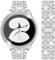 DEALELE Bracelet et boîtier en verre trempé compatibles avec Samsung Galaxy Watch 7 / FE / 6/5 / 4 40 mm 44 mm, bracelets en métal à paillettes de 20 mm avec coque de protection d'écran pour homme et