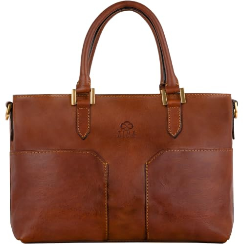 Time Resistance Handtasche Damen - Schultertasche aus Leder - Hergestellt in Italien - Tasche für Damen