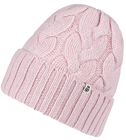 Roeckl Damen Roeckl Strick Braided Cashmere 23031-595 Farbe Rose 304 Muetze, 304, Einheitsgröße EU