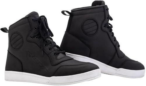 RST HiTop Moto CE Mens Leather Waterproof Motorcycle Boots Sneakers - Black (uk_footwear_size_system, adult, men, numeric, medium, numeric_9)