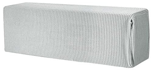 sourcing map Air Conditioner Cover 35-37 Inch Knitted Elastic Cloth Dustproof for Wall-Mounted Units Split Indoor AC Covers, Light Grey