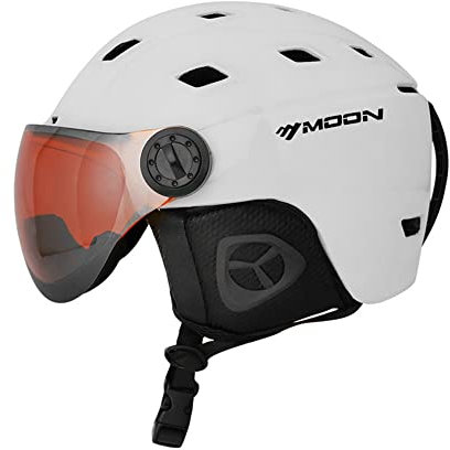 Casque de Ski + Lunettes Snowboard Intégré Homme Femme Équipement de Protection Lunettes de Ski