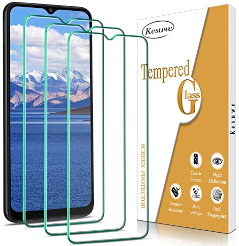 Kesuwe 3 Pièces Verre Trempé pour Samsung Galaxy A32 4G, Anti Rayures | 9H Dureté Film Protection écran, Ultra Résistant, HD Ultra Transparent, sans Bulles