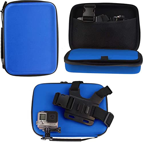 Navitech Blue Action Camera Hard Case - Compatible With Jadfezy WiFi Action Camera
