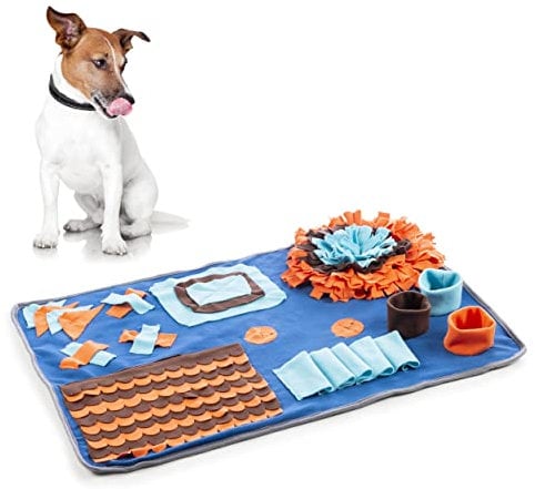 InnovaGoods® Alfombra olfativa para Mascotas, Compartimentos para Rellenar con premios/Snacks, estimula el olfato de tu Mascota y la Mantiene entretenida, Juguetes para Perros y Gatos