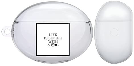 Head Case Designs Offizielle Monika Strigel Leben Fashion Typo Durchsichtig Harte Kristall Handyhülle Hülle Huelle kompatibel mit Huawei Freebuds 4