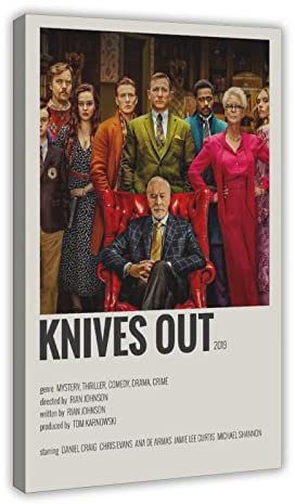 HDTS Movie Knives Out Vintage 3 Leinwand Poster Schlafzimmer Dekor Sport Landschaft Büro Zimmer Dekor Geschenkrahmen 30 x 45 cm