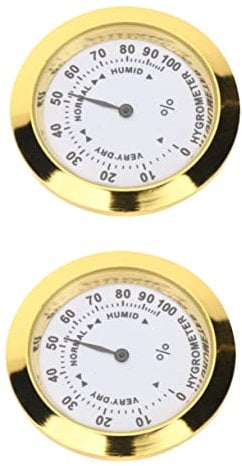 Vaguelly 2St Geigen-Hygrometer barometrisches Manometer Metrum für Violine Gitarren Musikinstrumente Hygrometer für Violine Feuchtigkeitsmesser aus Legierung Pflege Monitor die Lösung