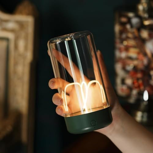 AUGE LIGHT Designed, Mini Minimalistische Tischlampe, schnurlose LED-Schreibtischlampe, wiederaufladbar, moderne Nachtlichter mit Atemeffekt für Home Office, ideal als Atmosphäre oder Spielen