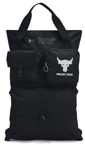 Under Armour Unisex Project Rock Gym Sack, (001) Schwarz/Grau, Einheitsgröße