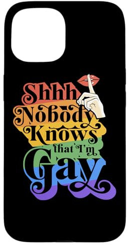 Hülle für iPhone 15 Shhh Nobody Know That I'm Gay Funny LGBTQ Pride Trendy Cute