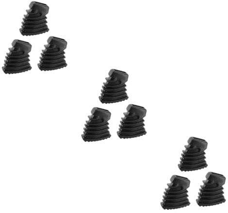 TOYANDONA 9pezzi Gomma Per Supporto Batteria Protezioni Per Pavimento Parti Di Percussione Per Stand Di Piatti Nero Compatibili Con Supporti Singoli e Doppio Braccio Leggero