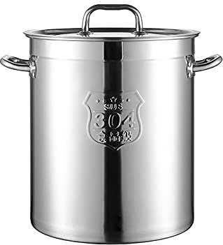 Olla Grande, Olla con Tapa, Olla Segura de Acero Inoxidable con Tapa, Adecuada para diversas Fuentes de Calor (tamaño: 25 x 25 cm (10 L))