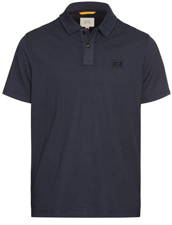 camel active Herren Kurzarm Poloshirt aus Reiner Baumwolle Blau, menswear-3XL
