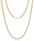 KRKC Herren Halskette, 3mm 14K Gold Vergoldet Edelstahl Panzerkette Cuban Chain, Nickel-frei Dünne Goldkette für Männer Länge 45-66cm(50.8, 3mm-14K Gold Vergoldet)