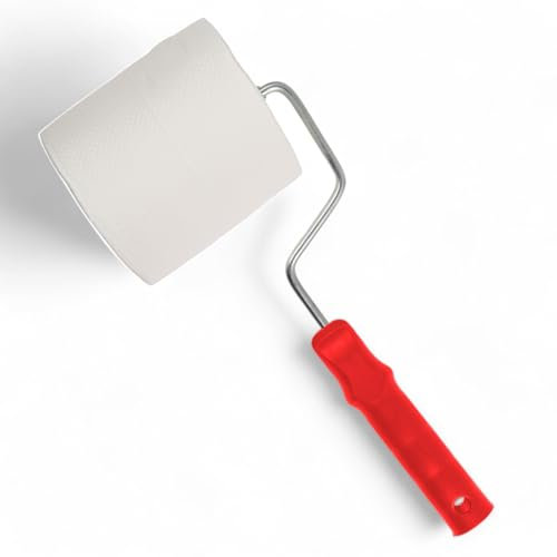 MIJOMA Scherzartikel Toilettenpapierhalter im Farbroller-Design – Lustige Mitbringsel für Maler & Dekorateure – Wiederverwendbarer Klorollenhalter aus Metall mit Kunststoffgriff