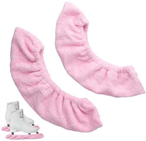 Bafeil Schlittschuhe Schoner - Kufenschoner Schlittschuhe Elastische Schlittschuhschoner Schlittschuhe Zubehör für Eiskunstlaufschuhe Hockeyschlittschuhe 1 Paar Rosa