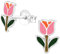 Monkimau Tulpe Kinder Ohrringe | 925 Silber | Mädchen Ohrstecker Schmuck | Hypoallergen & Nickelfrei | Kinderohrringe Geschenkidee