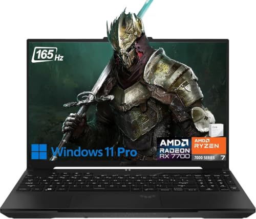 Asus TUF Gaming A16 Laptop 16 WUXGA 165Hz 7ms 100% sRGB AMD Octa-core Ryzen 7 7735HS 64GB RAM 2TB SSD AMD Radeon RX 7700S 8GB (>RTX4060) Retroilluminato USB-C USB4 Ricarica rapida Win11 Pro w/ICP