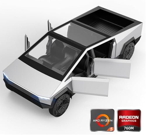 Desktop PC Desktop Computer Cybertruck Tower PC Car Model AMD Ryzen R5-7640HS(6C 12T up to 5GHz) Gaming PC 16GB DDR5 Dual Channel 1TB SSD AMD Radeon 760M | BT5.2 | Wi-Fi 6 | 3*USB3.1 | 1*HDMI Port