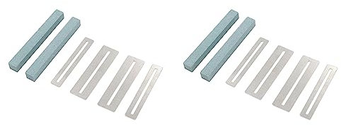 LOLPALONE Guitar Cleaning Tool 4 Set Guitar Keyboard Polish Guitar Fret File Guards Guitar Grinding Stone Fretboard Fret Protector for Guitar Bass Luthier Tool (Grün)