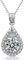 FEIKFEIZ Damen Moissanit Halskette, 2 Karat Labor gezüchteter Diamant Anhänger, 925 Sterling Silber mit 18K Weißgold plattiert, Silberkette mit einem Schmuckstück, inklusive Geschenkbox.