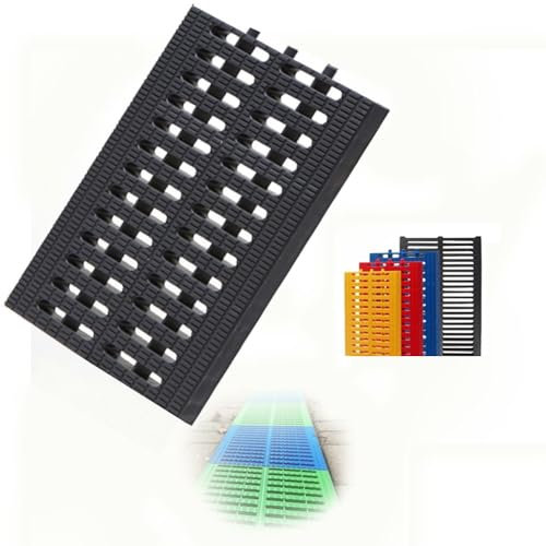 ZIUSFAC Abwasserrost Badezimmer Abflussgitter PP Kanalrost Regenrinnen Kanalabdeckung Ablaufrost Außenbereich Ablaufgitter Für Hof Küche Park Gehweg(Gray,25x30x2.5cm/9.8x11.8x1)