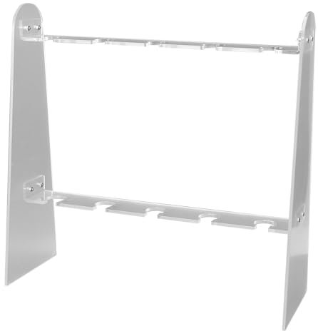 Sorandy 2 Tier Champagne Glass Shelf, 10 Slot Acrylic Champagne Flute Stand, Champagne Grass Display Rack with 5mm Thick Board for Parties Weddings Events Living Room
