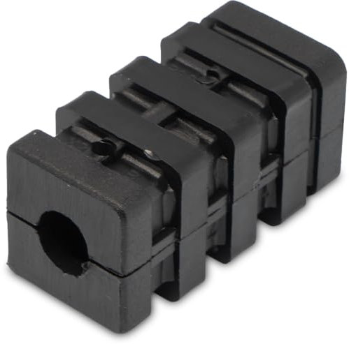 2x Expanderverbinder Gewindestopfen für Quadratrohre, Kunststoff, Schwarz (25 x 25 x 2 mm, M8)