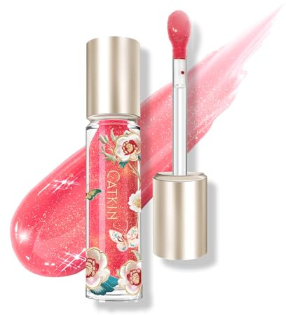 CATKIN Plumping Lipgloss, Getöntes Lippenö, Nicht Klebrig, Vagen, 3.5ml | Aufpolsternde Lippen, Langanhaltend, Hochglänzend, Kühlendes Gefühl, Feuchtigkeitsspendend, 90% Pflegende Essenz