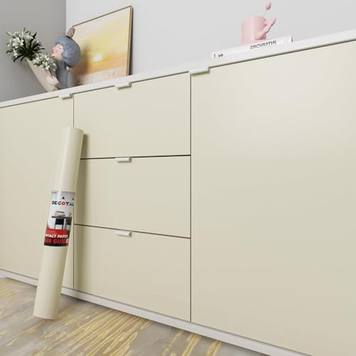 Decotalk Klebefolie Küche Möbel Beige Matt 40X300cm Folie Für Möbel Beige Möbelfolie Selbstklebende Dekofolie Klebefolie Für Schrank Abwaschbar Folie Für Küche Küchenfronten Schlafzimmer Bad