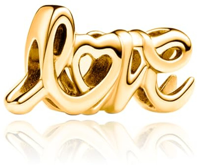 RMMY 925 Sterling Silber Damenarmbänder Halskette „Buchstabe LOVE“ Damenarmband mit Herzanhänger und Zirkonia