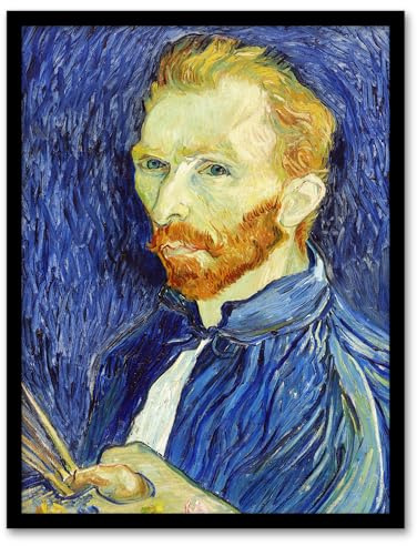 Artery8 Vincent van Gogh Self Portrait With Palette Framed Wall Art Print Home Décor A4