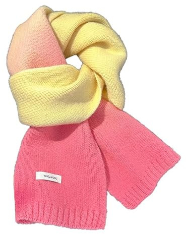 YsRoad Sciarpa Donna - Sciarpa in Lana a Maglia Invernale e Calda Donna/Uomo/Ragazze | 170x20cm | Grigio Nero Blu Giallo Rosso Rosa