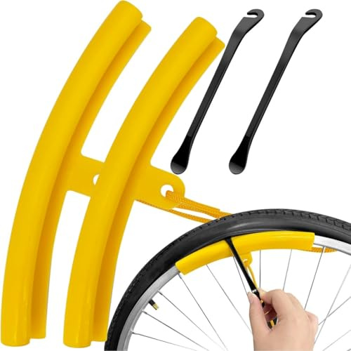 Xinlon 4 Stück Metall Fahrrad Reifenheber, Fahrradreifen Felgenschutz, Montiereisen Reifenheber Fahrrad, Den leichten Reifenwechsel & Kratzerfrei, Fahrradwerkzeuge für MTB, E-Bike, Montainbike,Rennrad