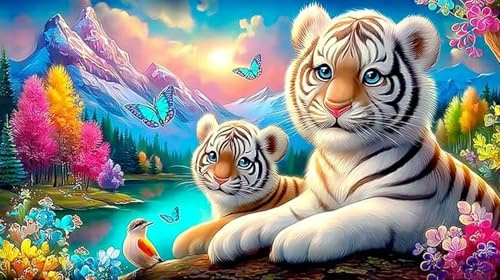 HochwerTiger Cartoon Erwachsenenpuzzle 1000 Teile Puzzle-Spiel Herausforderndes Spiel für Wanddekoration und Geschenke Tolle Geschenkidee 38x52cm/1000pcs