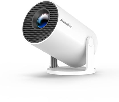 Upgrade Proyector 4k 1080P Full HD Soporte, Mini Proyector Portátil con Android 14, 200ANSI 8000 Lumens, Videoproyectors WiFi 6 BT 5.0, Cine Projector 180 °Se Puede Girar para TV Stick