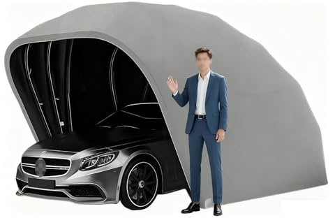 Abri de voiture rétractable, abri durable, garage mobile semi-automatique
