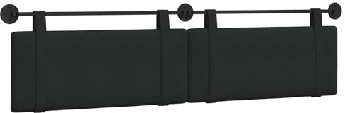 vidaXL Hängendes Kopfteil Schwarz Stoff, Schlafzimmer Deko, moderner rechteckiger Wand-Headboard, kompakt, stilvolle Bettwäsche für Luxus-Schlafbereich