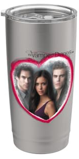 The Vampire Diaries Elena Stefan and Damon Stainless Steel Insulated Tumbler