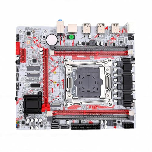 ASHATA Placa Base para Juegos X99 Micro ATX, LGA 2011-3 Compatible con CPU Xeon E5 V3 V4 DDR3