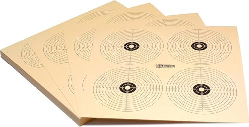 Zielscheiben *Target X4R* / 26x26 cm/Schießscheibenkarton 200 g/m² Chamois (50 Stück)