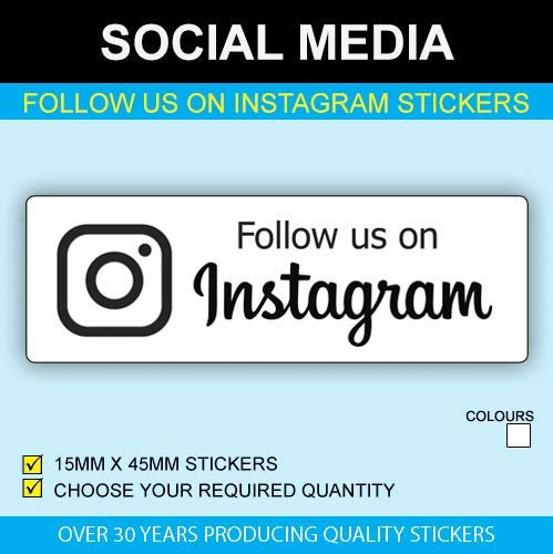 Price stickers síguenos en instagram pegatinas - 15 x 45 mm - 1000
