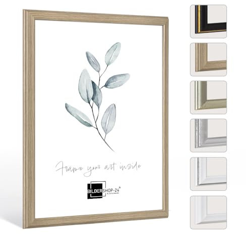 Bildershop-24 Bilderrahmen Barockrahmen Kalypso 60 X 90 cm Eiche Natur Farbe und Größe wählbar