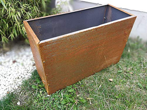 Zen Man Edelrost Garten Pflanzschale Rost Garten Übertopf Blumentöpfe Handarbeit 1mm 031988-6 L75*B30*H50cm