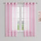 Beauoop Pinker Voile-Chiffon-Vorhang, Bestickt mit Bommeln, Kinder-Fenstervorhänge, Elegante Fensterdekoration für Wohnzimmer, Schlafzimmer, Mädchenzimmer, 2 Stück, 137,2 x 160 cm, Rosa