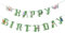 SUNBEAUTY Spring Happy Birthday Party Banner Green Spring Butterfly Flowers Banner Summer Spring Butterfly Birthday Party Decorations (Green)
