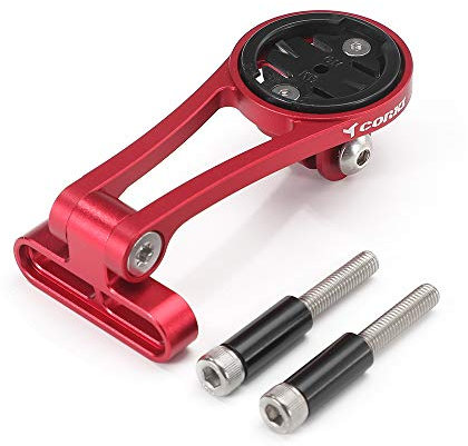 Corki Cycles Extended Out-Front Mount, Adjustable Stem Holder for GM Edge Cycling Computer (Red)